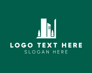 City - Modern Business Building logo design