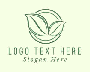 Vegetarian - Eco Friendly Herbal Leaf logo design