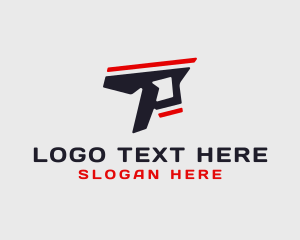 Logistics Service - Factory Manufacturing Letter P logo design