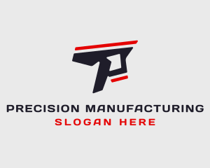 Manufacturing - Factory Manufacturing Letter P logo design