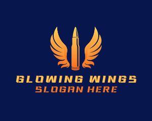 Bullet Wings Military logo design