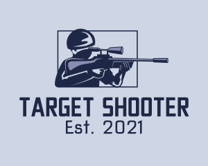 Shooter - Soldier Sniper Shooter logo design
