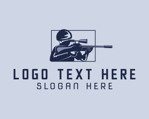 Team - Soldier Sniper Shooter logo design