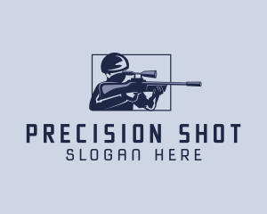 Soldier Sniper Shooter logo design