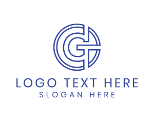 Initial - Mechanical Coin Letter G logo design
