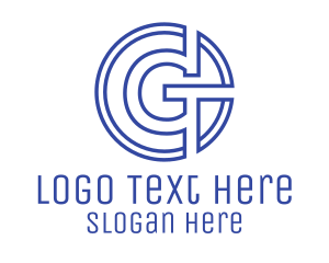 Coin - G Coin Outline logo design