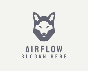 Wolf Hound Face logo design