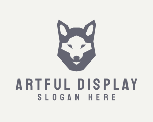 Wolf Hound Face logo design