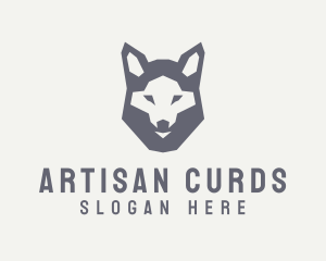 Wolf Hound Face logo design