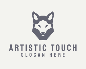 Wolf Hound Face logo design