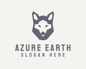 Wolf Hound Face logo design