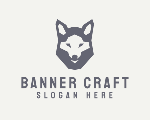 Wolf Hound Face logo design