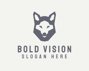 Wolf Hound Face logo design