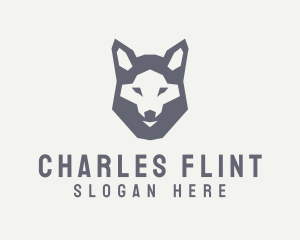 Wolf Hound Face logo design