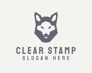 Wolf Hound Face logo design