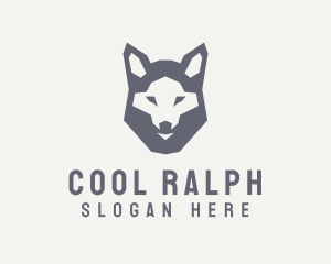 Wolf Hound Face logo design