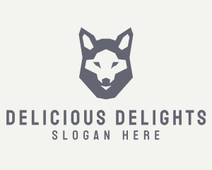 Wolf Hound Face logo design