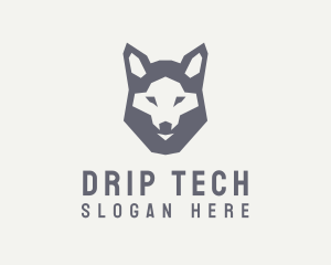 Wolf Hound Face logo design