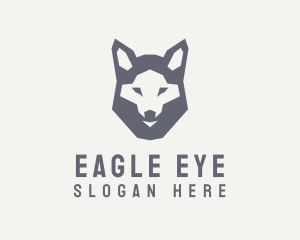 Wolf Hound Face logo design