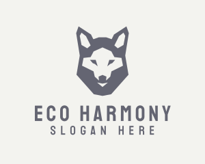 Biodiversity - Wolf Hound Face logo design