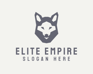 Wolf Hound Face logo design