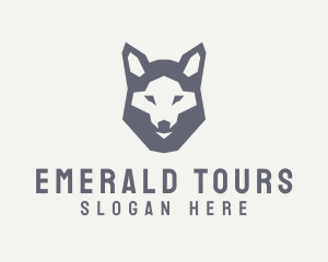 Wolf Hound Face logo design