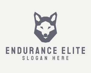 Wolf Hound Face logo design