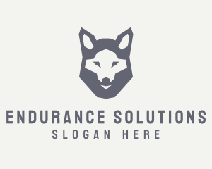 Wolf Hound Face logo design