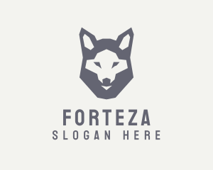 Wolf Hound Face logo design