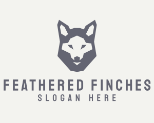 Wolf Hound Face logo design