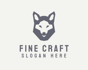 Wolf Hound Face logo design