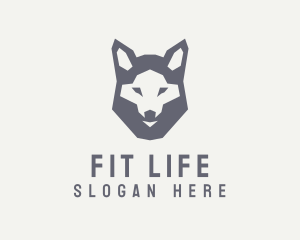 Wolf Hound Face logo design