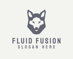 Wolf Hound Face logo design