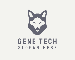 Wolf Hound Face logo design