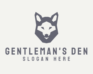 Wolf Hound Face logo design