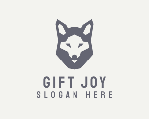 Wolf Hound Face logo design