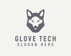 Wolf Hound Face logo design