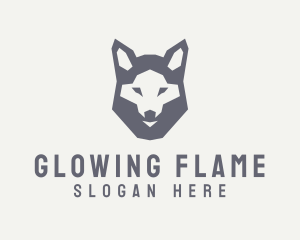 Wolf Hound Face logo design