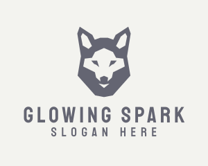 Wolf Hound Face logo design