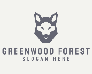 Forestry - Wolf Hound Face logo design