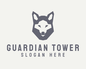 Wolf Hound Face logo design