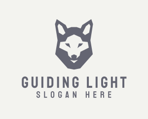 Wolf Hound Face logo design