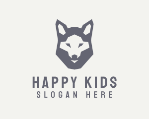 Wolf Hound Face logo design