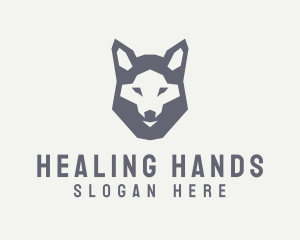 Wolf Hound Face logo design