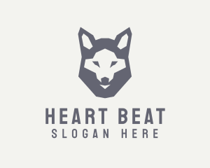 Wolf Hound Face logo design