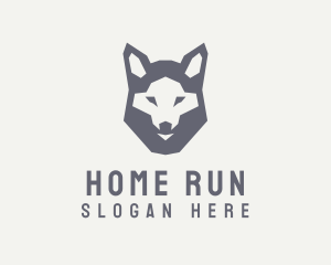 Wolf Hound Face logo design