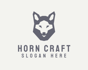 Wolf Hound Face logo design