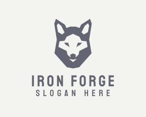 Wolf Hound Face logo design