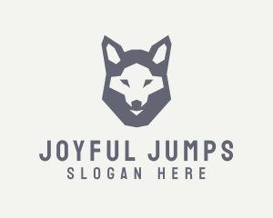 Wolf Hound Face logo design