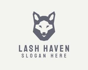 Wolf Hound Face logo design